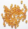 100 4mm Faceted Topaz AB Firepolish Beads